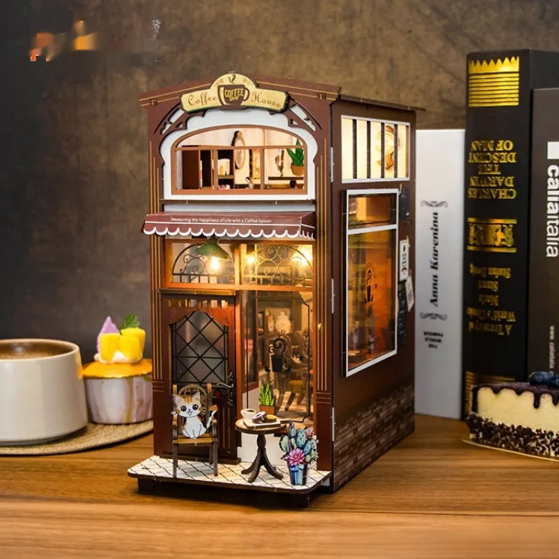 Cafe Mini Building Model Wooden