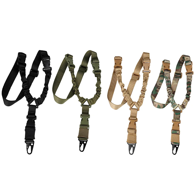 Heavy Duty Tactical Single Point Gun Rifle Sling Adjust &amp; Quick Detach QD Buckle