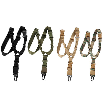 Heavy Duty Tactical Single Point Gun Rifle Sling Adjust &amp; Quick Detach QD Buckle