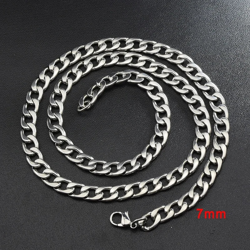 Stainless Steel Couple Necklace &amp; Bracelet Set