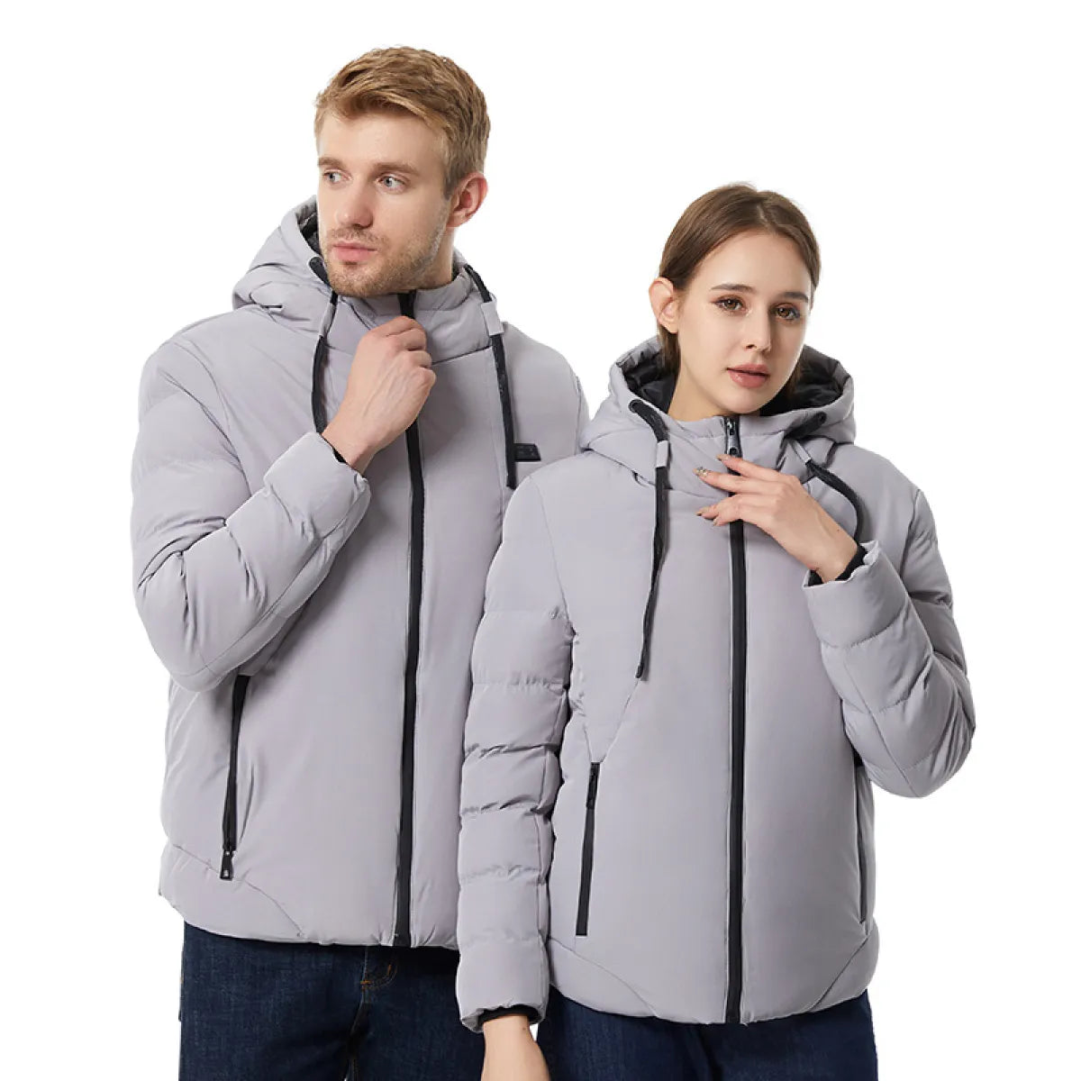 Cotton Padded Heating Hoodie Jacket