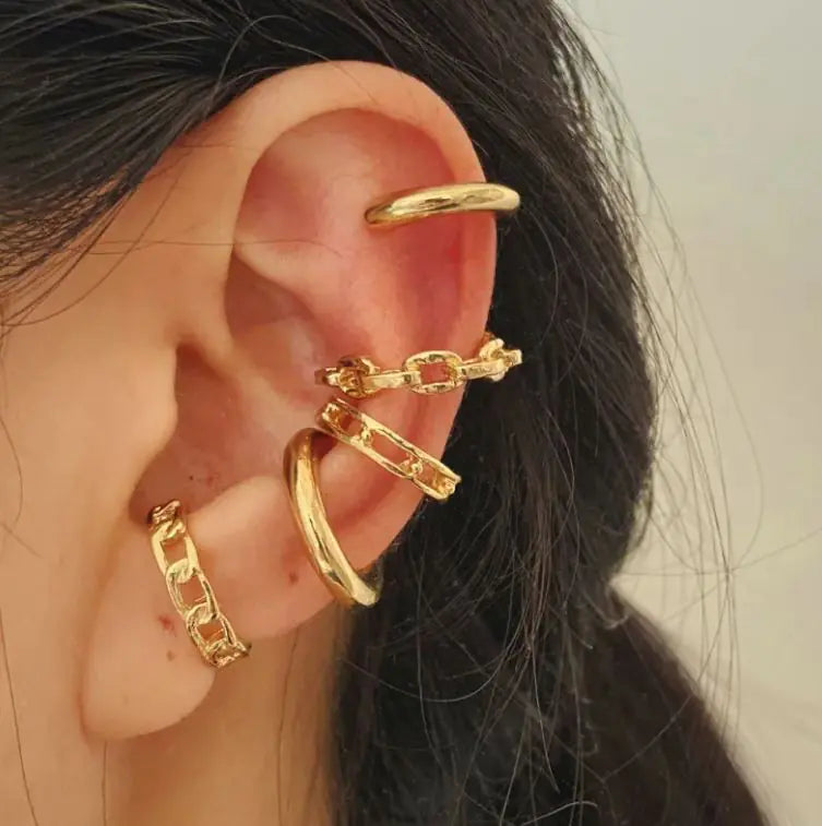 Creative Simple Non-pierced Ear Clip Five-piece Set