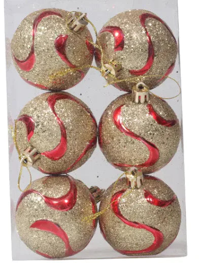 6cm Painted Christmas Ball Ornaments