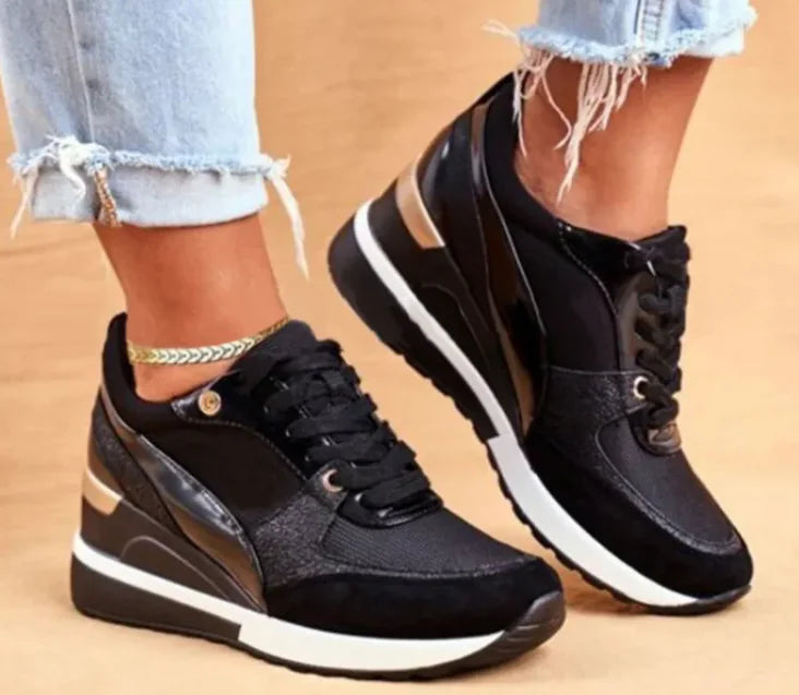 Color Matching Spring Low Cut Daily Black Breathable Female Round Toe Women&