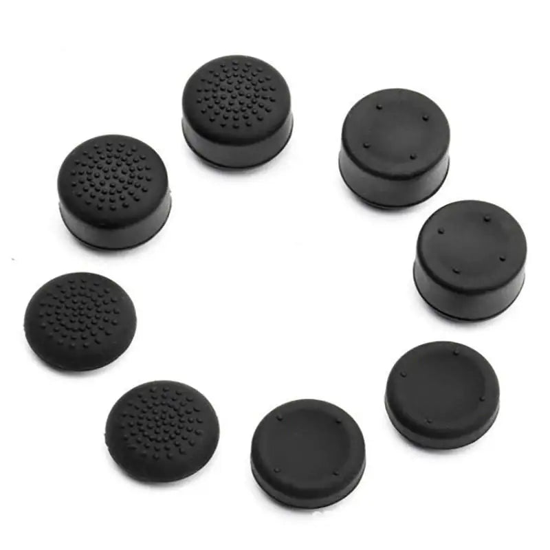 8Pcs Black Silicone Thumb Stick Grip Cover Caps For PS4 &amp; Xbox One Controller US