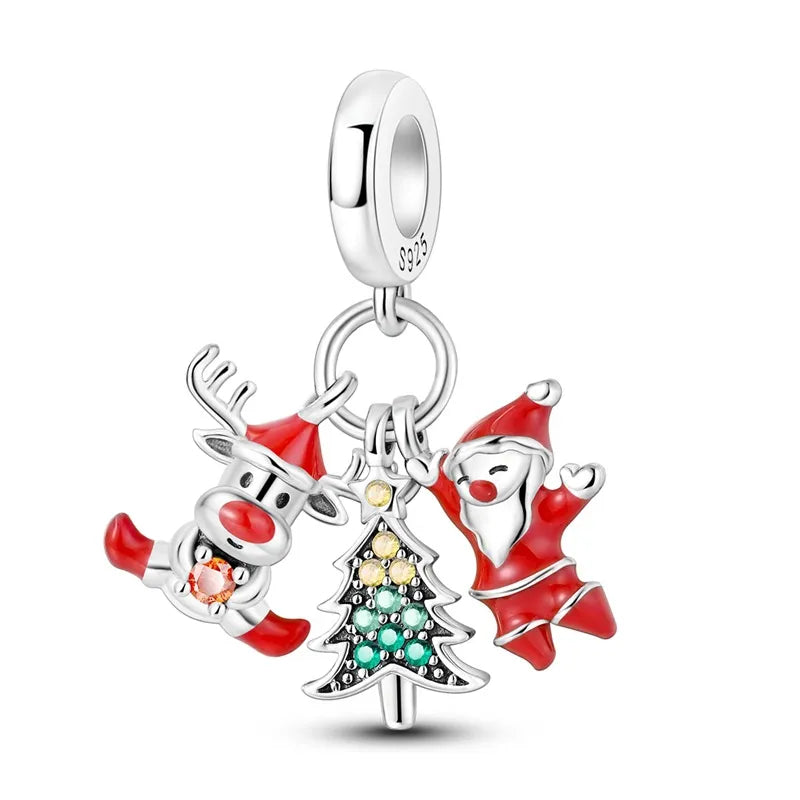 Christmas Theme Pendant Copper Plating 925 Silver