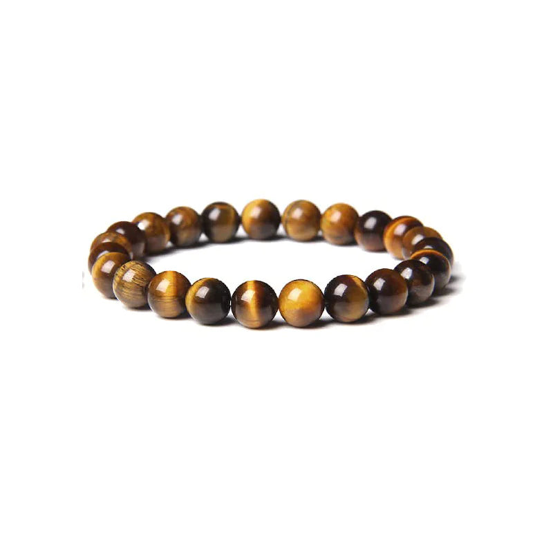 Tiger Eye &amp; Agate Beaded Stretch Bracelet