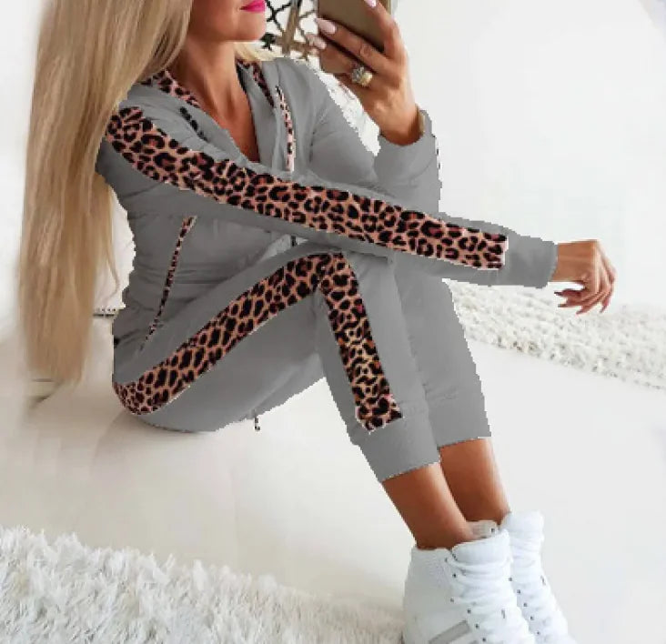 Wild Chic Leopard Tracksuit