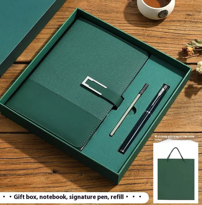 Business Thickening Notebook Soft Leather High-grade Gift Set