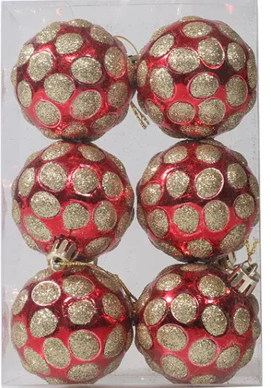 6cm Painted Christmas Ball Ornaments