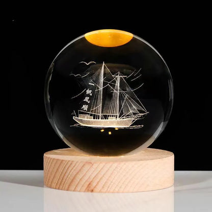 Crystal Ball Night Lamp Projection