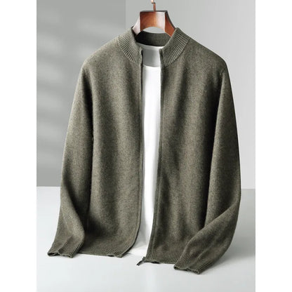 Pure Wool Double-Strand Cashmere Cardigan