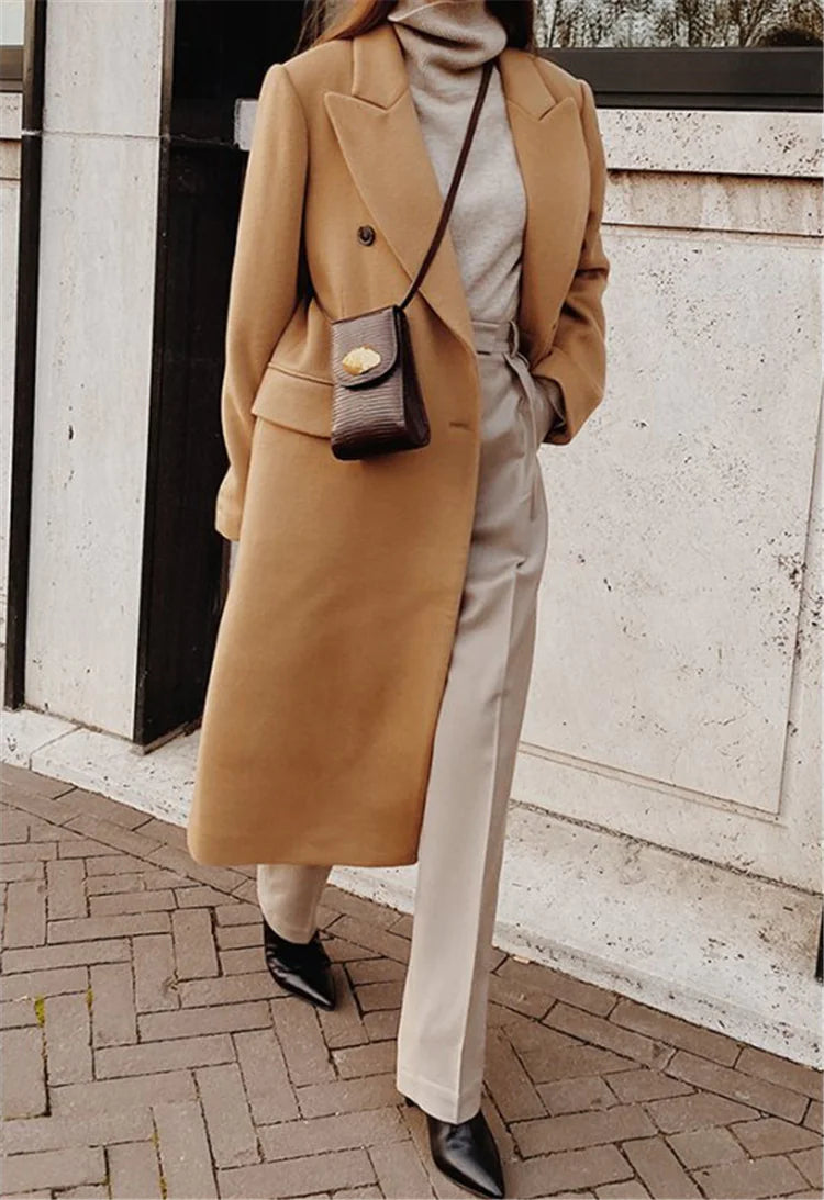 Two-Tone Wool Coat