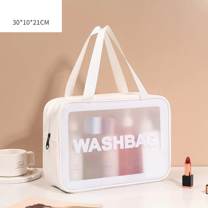 Transparent Makeup and Wash Bag Set