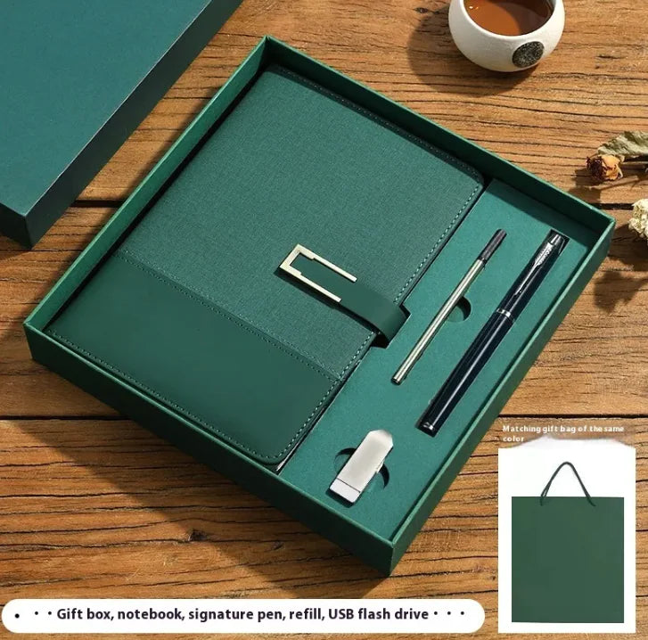 Business Thickening Notebook Soft Leather High-grade Gift Set