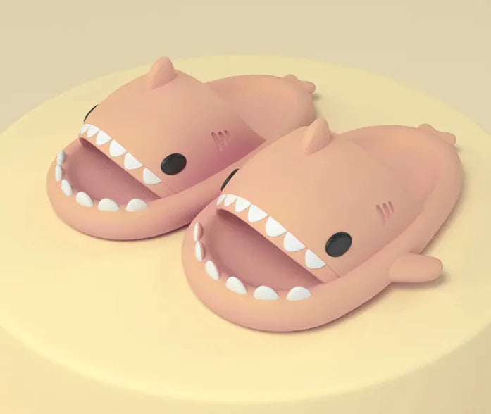 Adult Shark Cartoon Slippers, Indoor Outdoor Funny Slippers