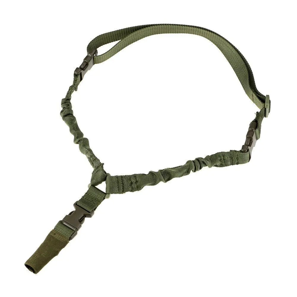 Heavy Duty Tactical Single Point Gun Rifle Sling Adjust &amp; Quick Detach QD Buckle