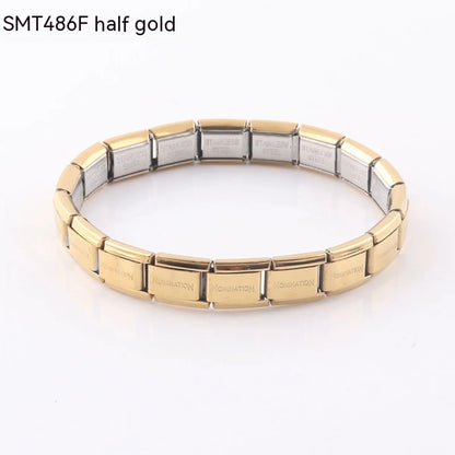 Electroplated Stainless Steel Personalized Bracelet