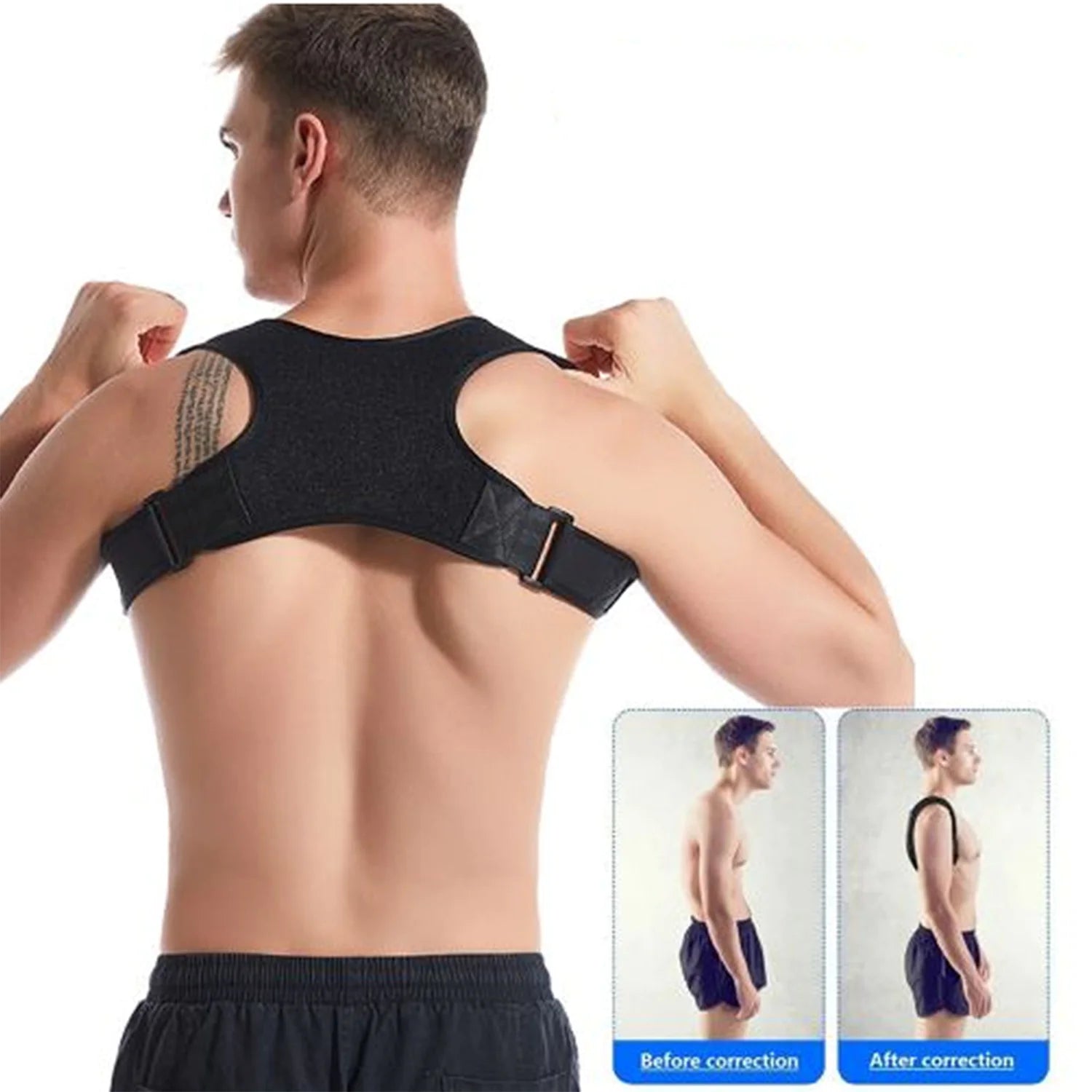 Adjustable Posture Corrector Back Shoulder Support Correct Brace Belt Men Women