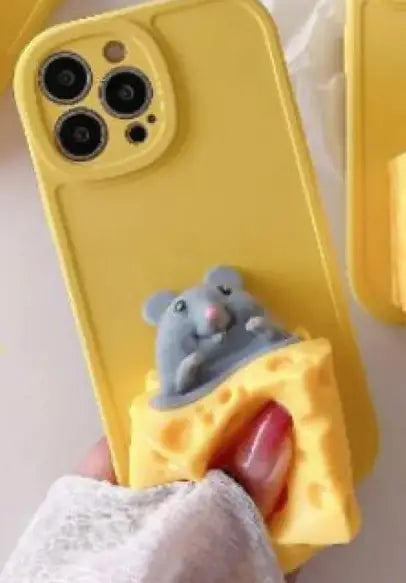 Squeezing Mouse Cheese Phone Case