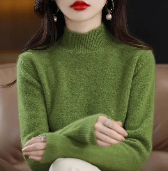 Autumn/Winter Half-High Collar Sweater