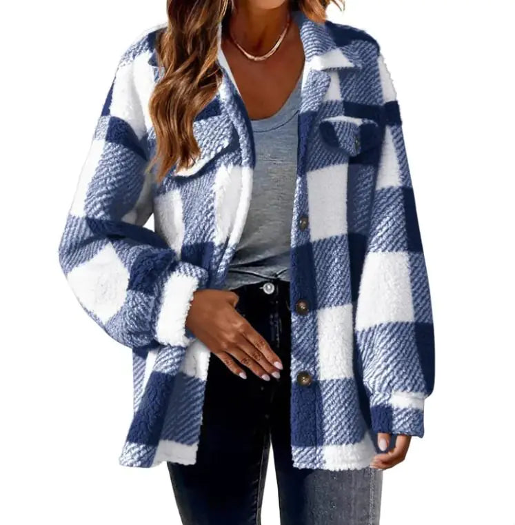 Plush Plaid Women&