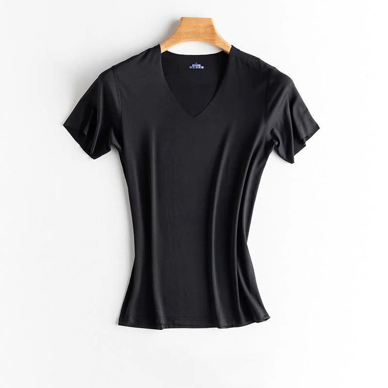 Ice Silk V-Neck T-Shirt