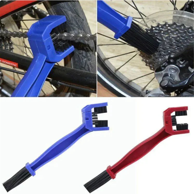 Dual-Clean Motorcycle &amp; Bicycle Chain Brush Set