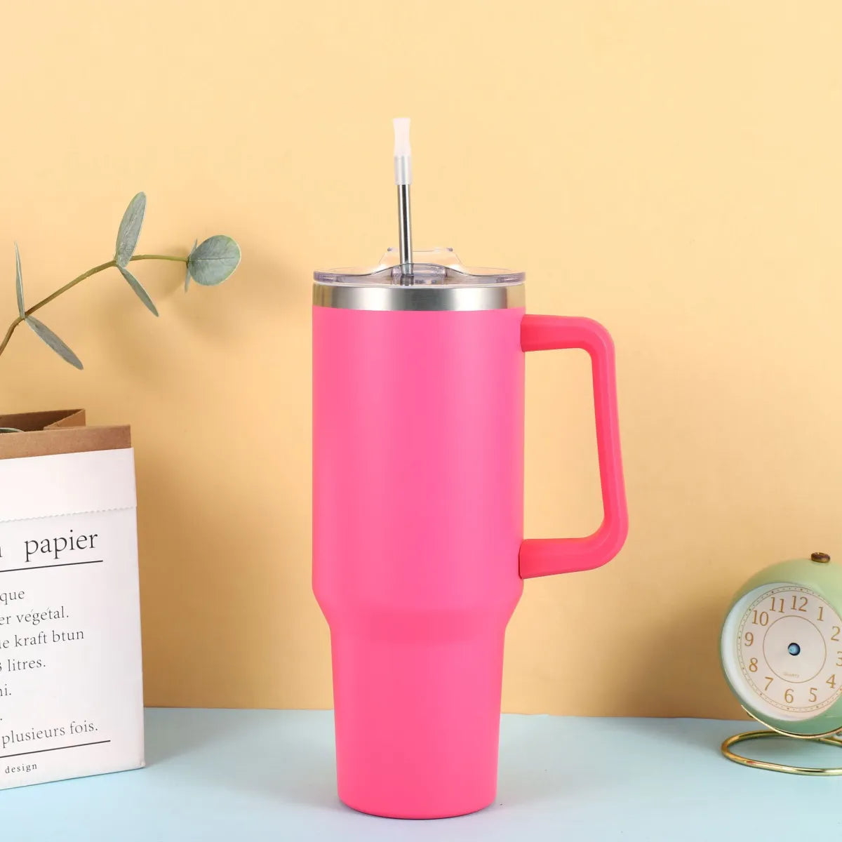 Stainless Steel Vacuum Insulated Tumbler with Lid and Straw