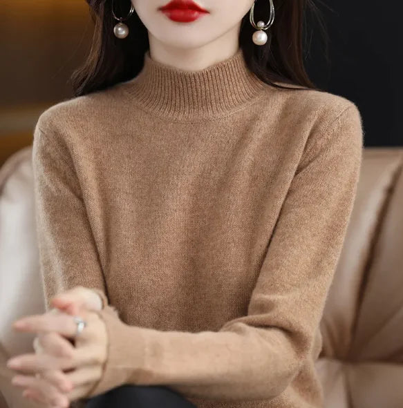 Autumn/Winter Half-High Collar Sweater