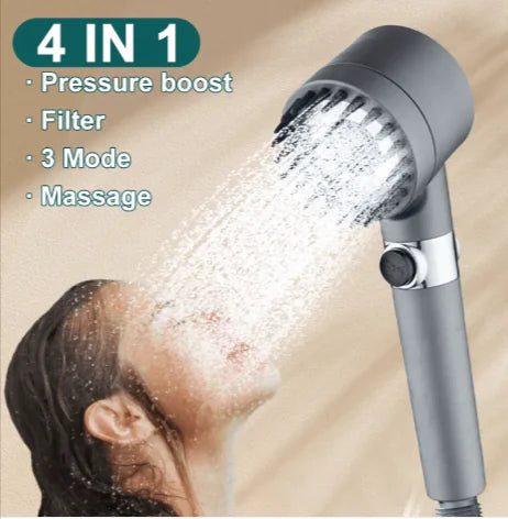 3-Mode High Pressure Shower Head – Portable Filter Rainfall Faucet