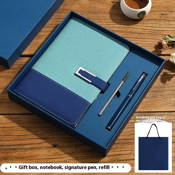 Business Thickening Notebook Soft Leather High-grade Gift Set