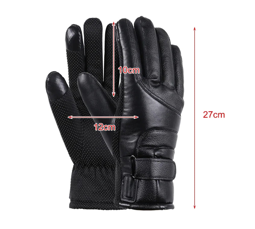 Electric USB Heated Gloves Winter Warming Thermal Ski Snow Hand Warm Windproof