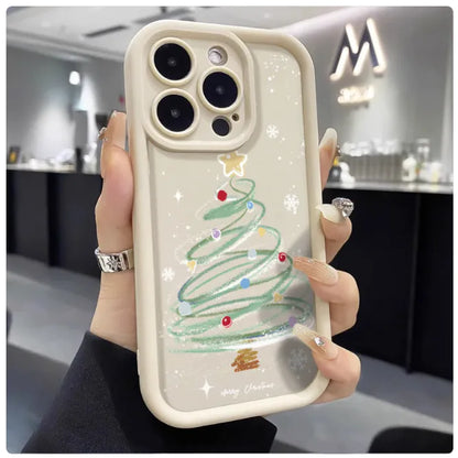 Festive Christmas Tree Silicone Phone Case