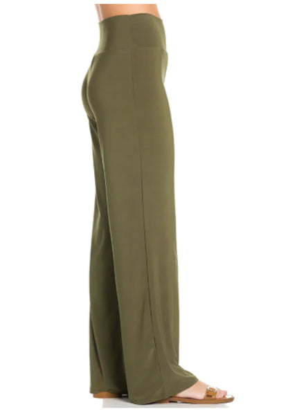 Zipper Comfy Pants -Olive