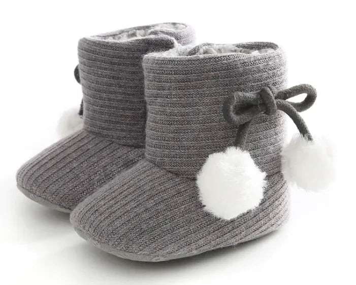 Cozy Sunflower Cotton Baby Boots