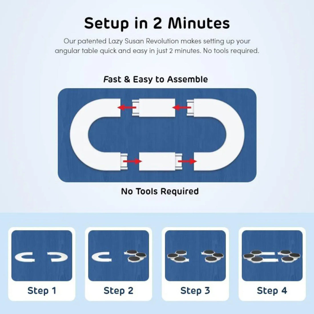 Table Rotating Portable Food Tray