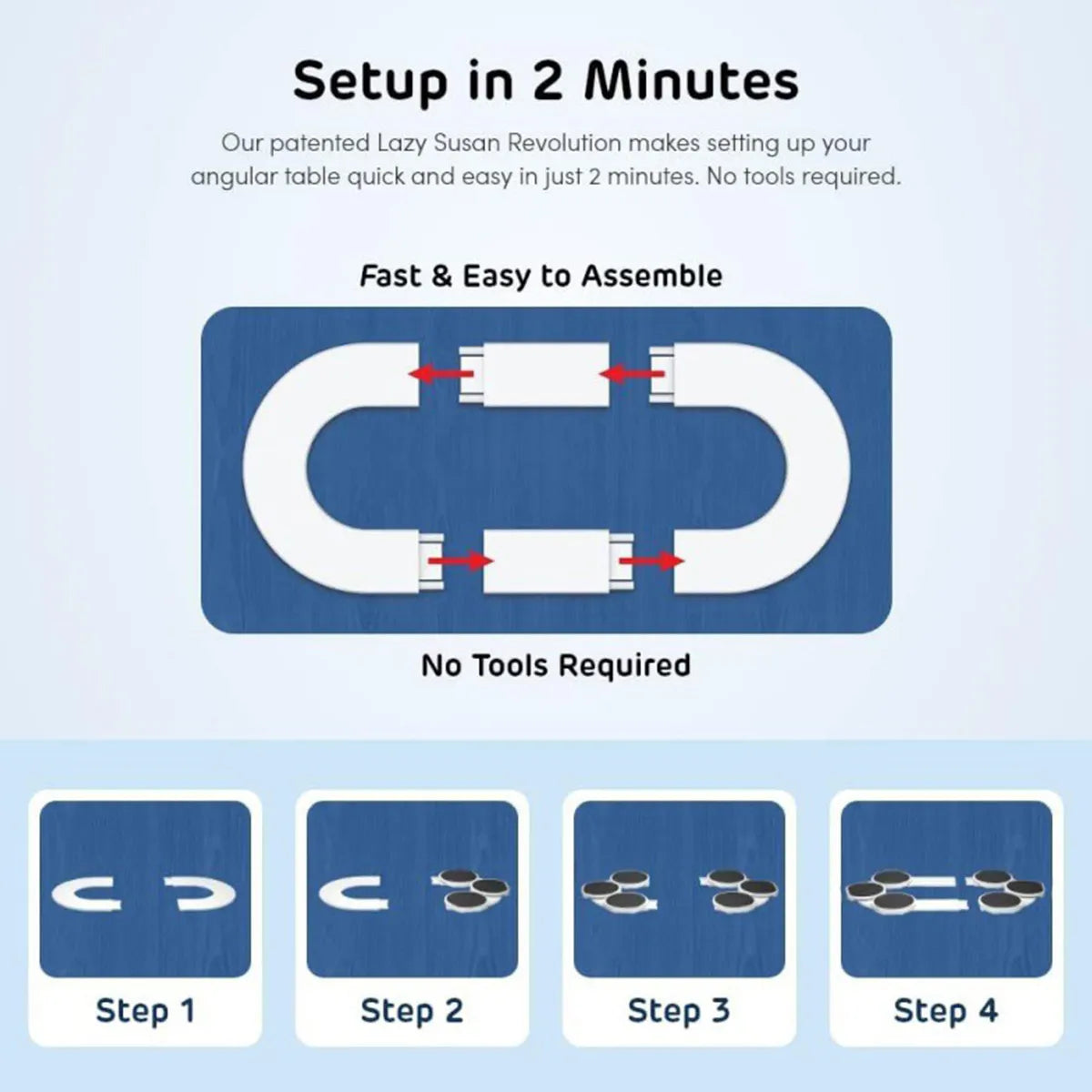 Table Rotating Portable Food Tray