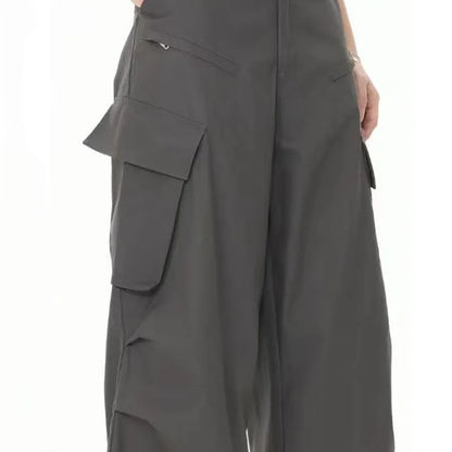 Casual High Waist All-matching Sports Trousers Wide Leg Pants