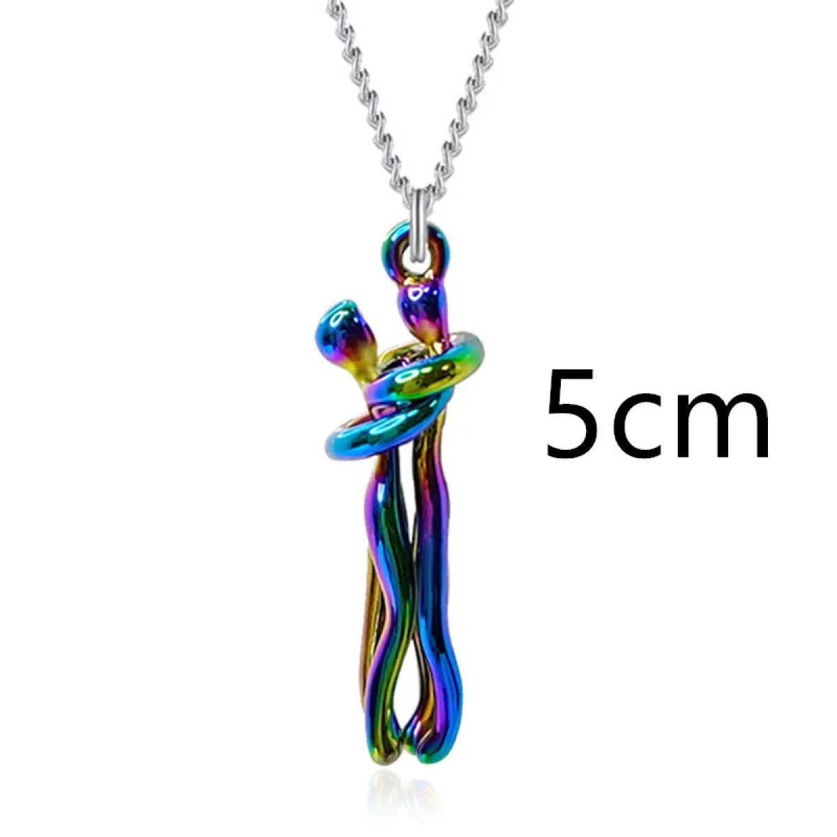 Couple Hugging Pendant Necklace for Women