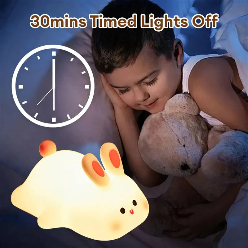 Cute LED Touch Sensor Rabbit Night Light