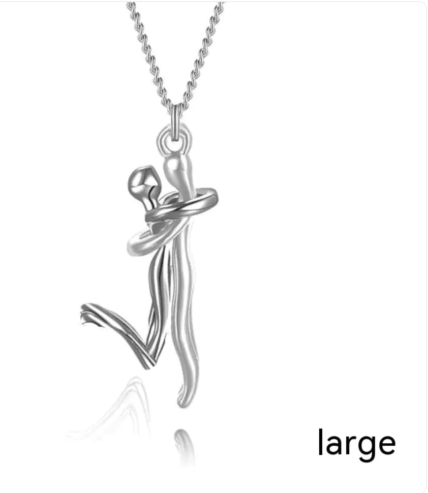 Couple Hug Pendant Necklace for Women