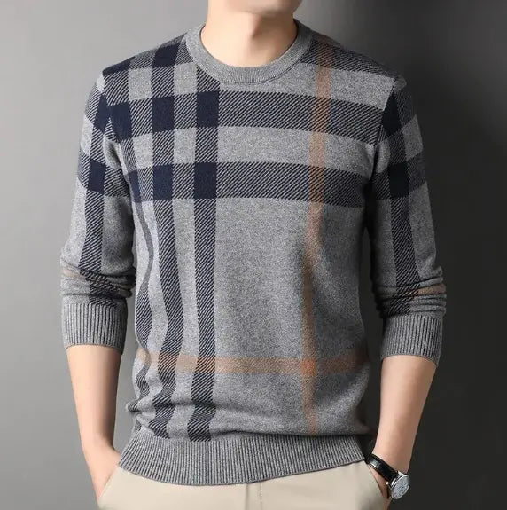 Knitted Striped Wool Sweater