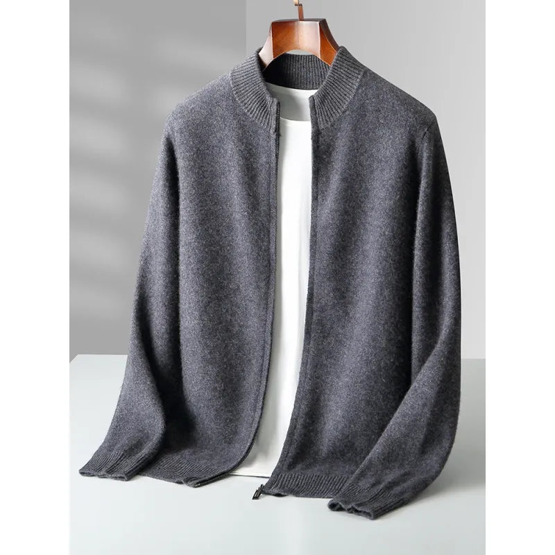 Pure Wool Double-Strand Cashmere Cardigan