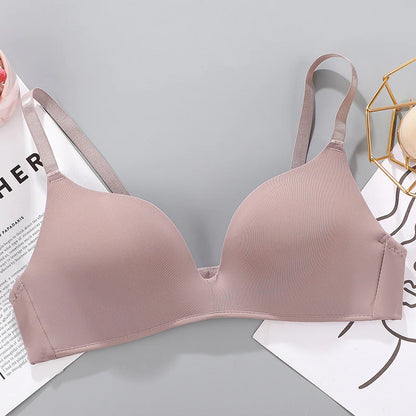 Breathable No-Rims Gather Bra for Women