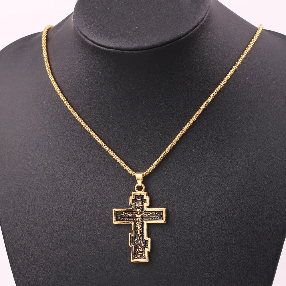 Cross Jesus Pendant Necklace