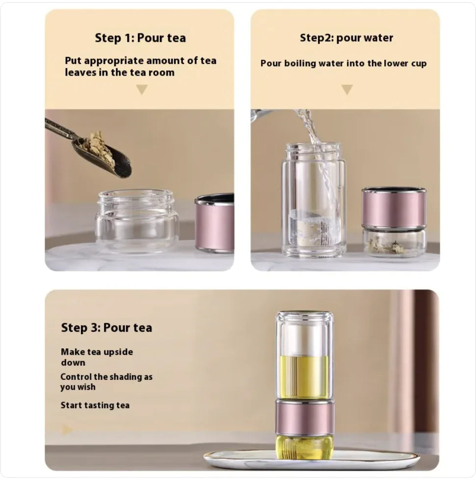 Double-layer Borosilicate Glass Tea Infuser