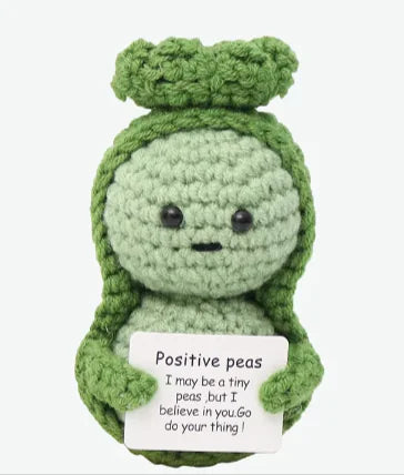 Crocheted Wool Positive Energy Potato – handcrafted with a facial expression