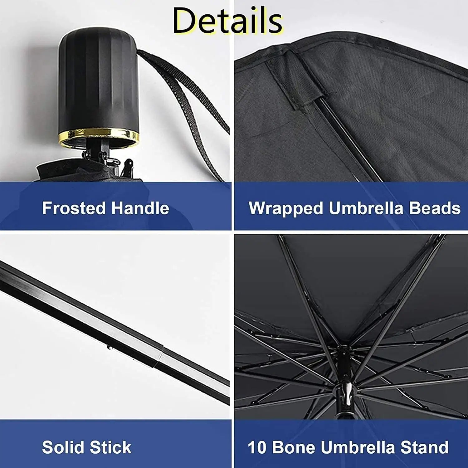 57&quot; Car Windshield Sun Shade Foldable Umbrella Front Window Cover Visor Umbrella