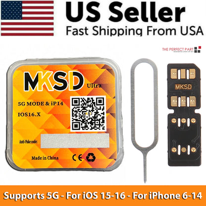 MKSD Ultra V5.3 Unlock Card RSIM Chip Service iPhone 14 13 12 11 X XR 8 7 6 2023